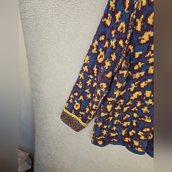 Free People Womens Oversized Sweater Sz S Little Animal Chunky Knit Ling Sleeves - Picture 9 of 14